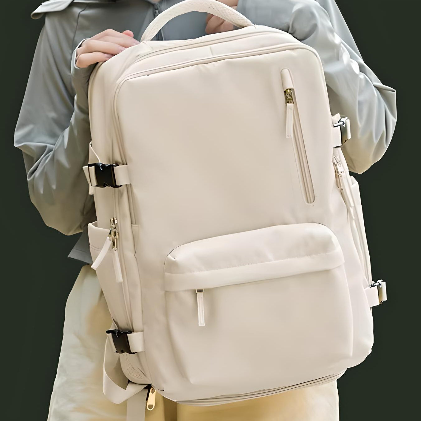 Unisex reisrugzak met USB-aansluiting – Ideaal als handbagage voor vliegreizen (40x30x20 cm)