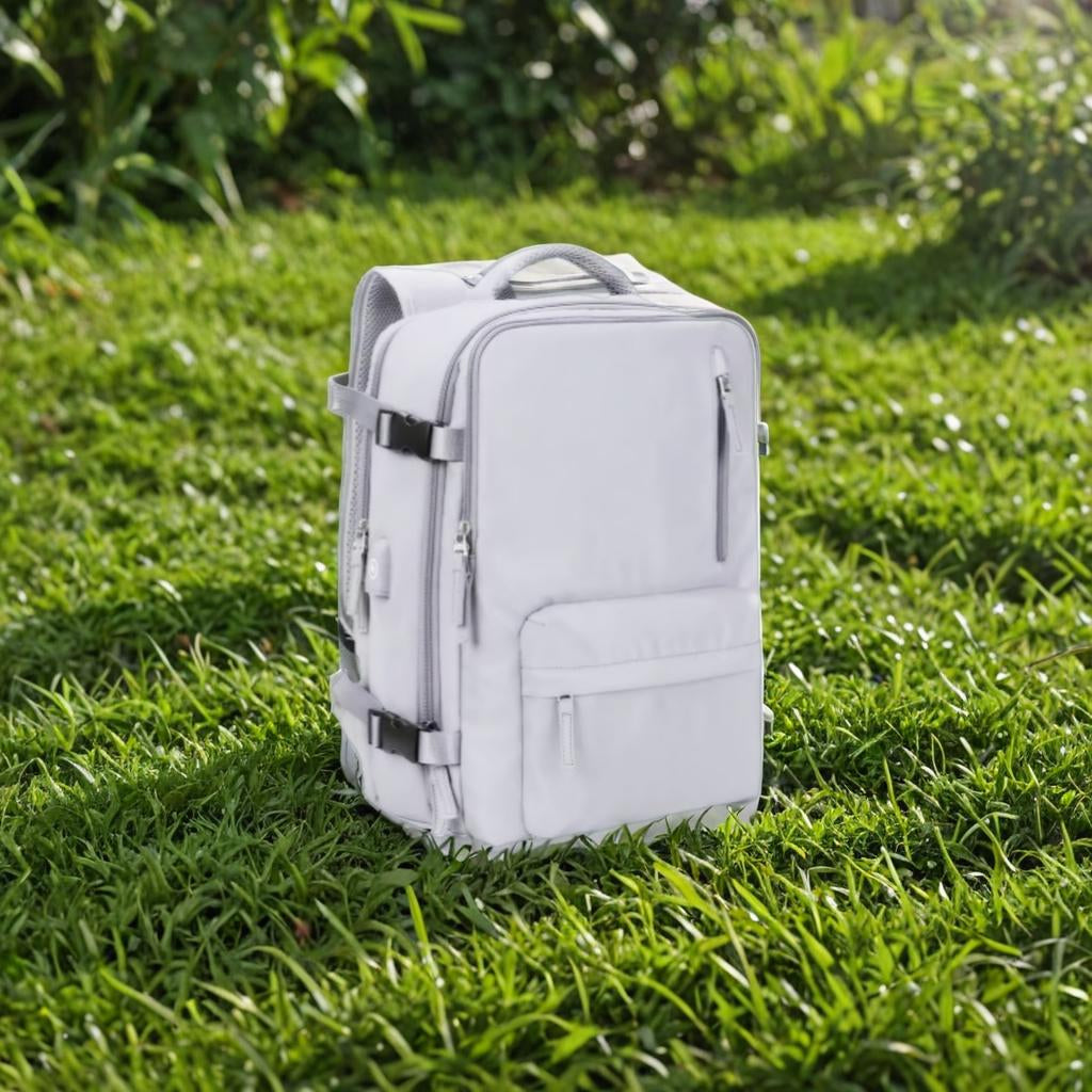 Unisex reisrugzak met USB-aansluiting – Ideaal als handbagage voor vliegreizen (40x30x20 cm)