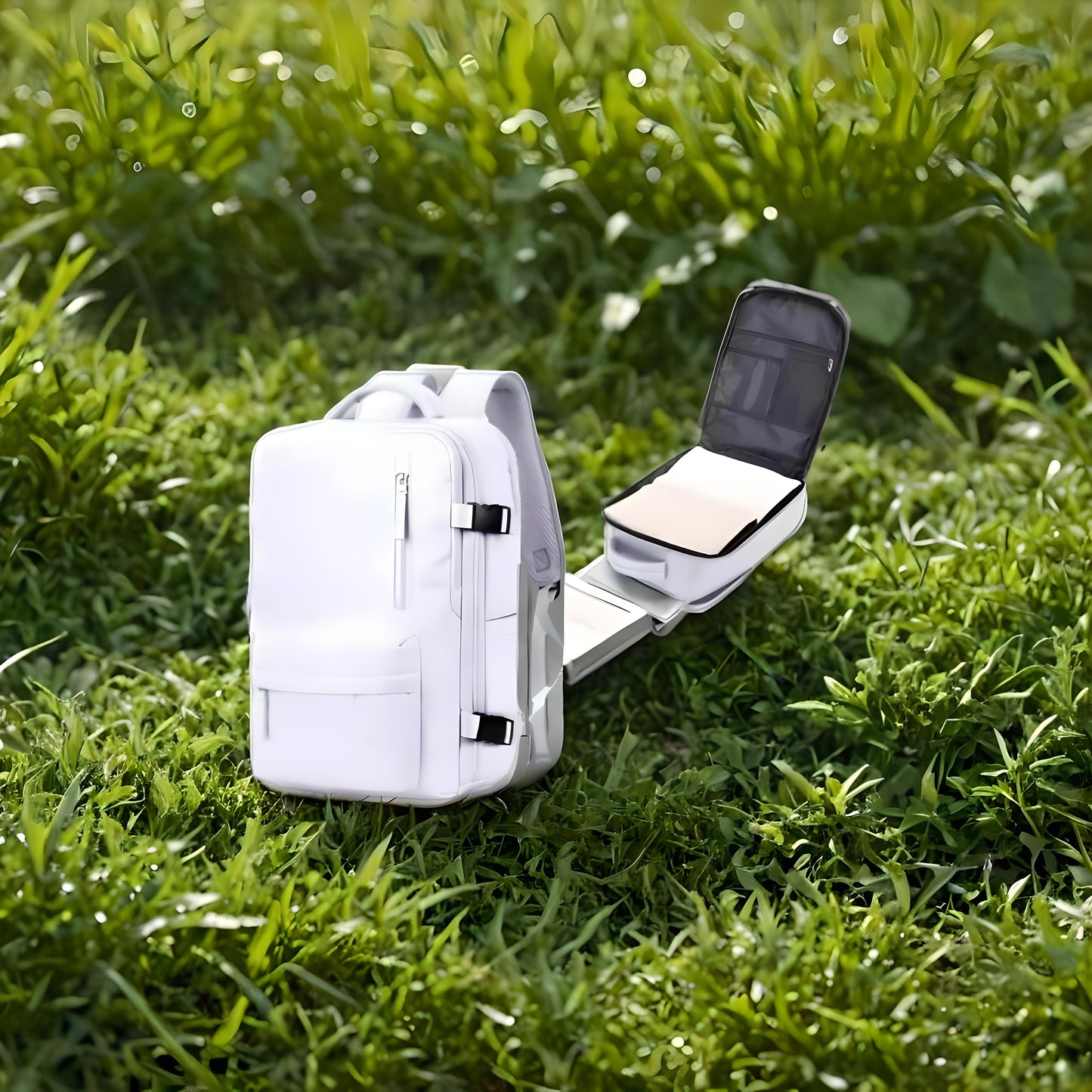 Unisex reisrugzak met USB-aansluiting – Ideaal als handbagage voor vliegreizen (40x30x20 cm)