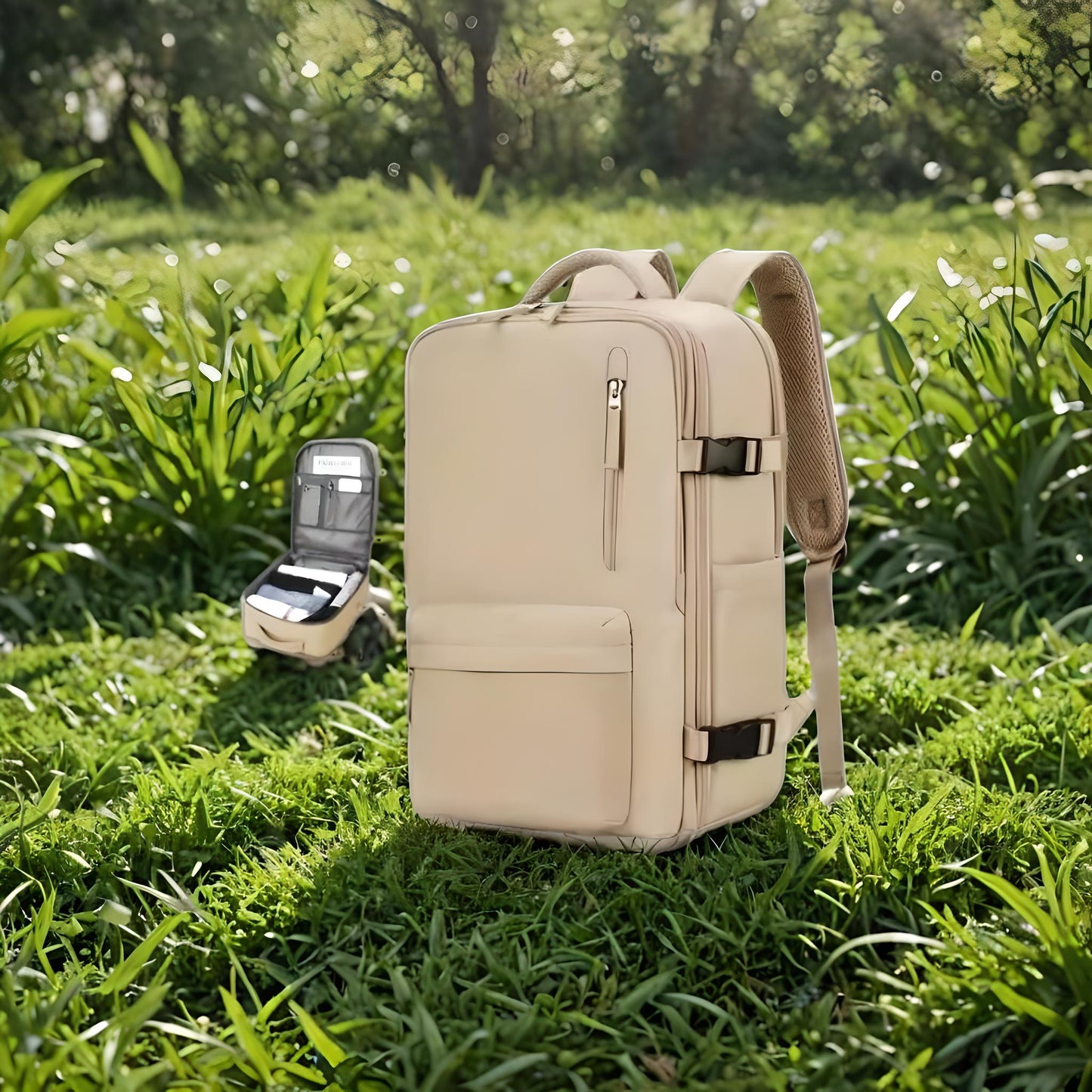 Unisex reisrugzak met USB-aansluiting – Ideaal als handbagage voor vliegreizen (40x30x20 cm)