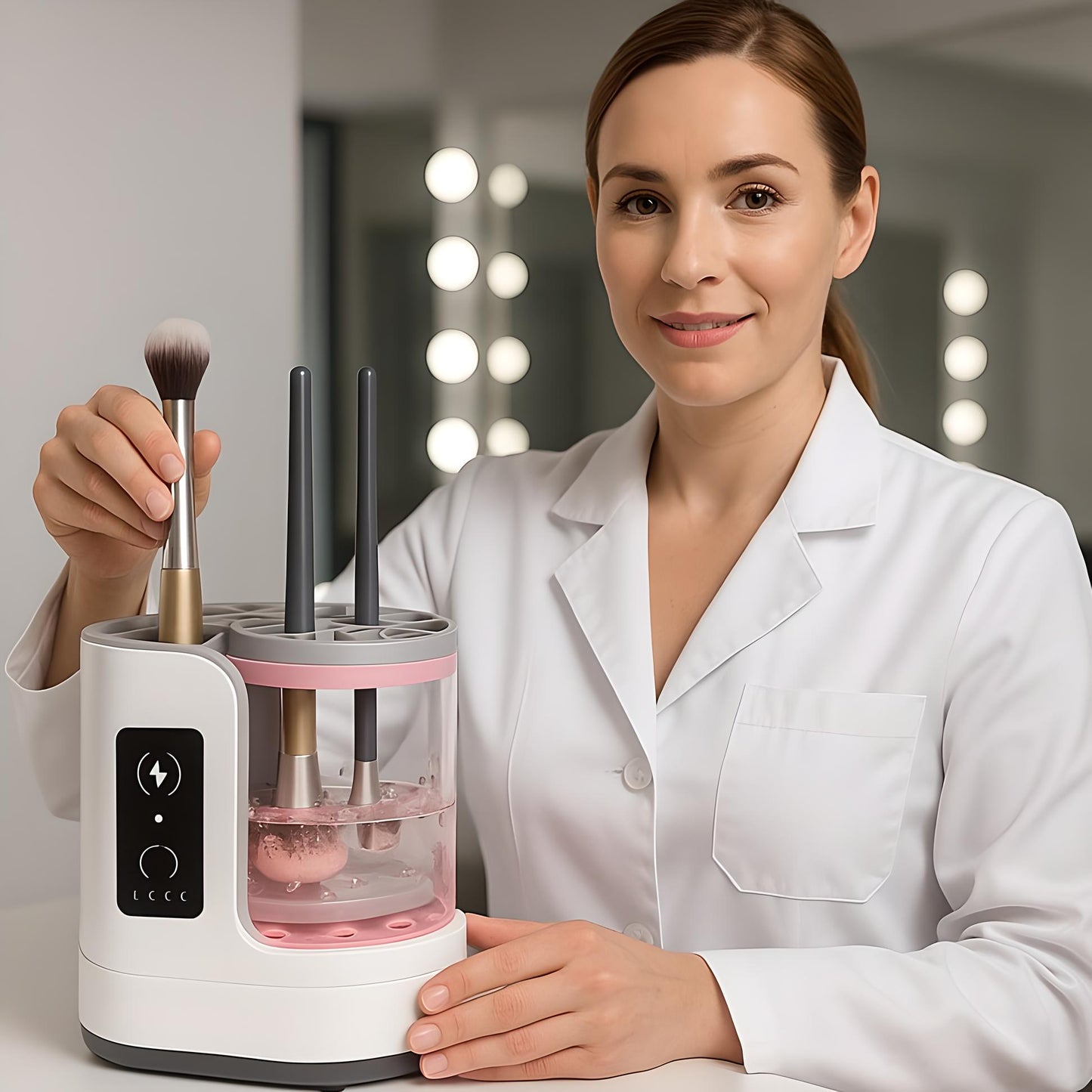 Elektrische Make-Upborstelreiniger – Snel & hygiënisch
