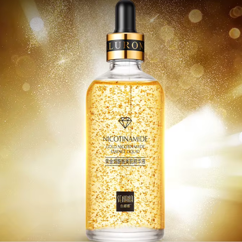 Koreaans 24K goud gezichtsserum met nicotinamide & hyaluronzuur – Anti-aging, hydratatie en poriënverfijning