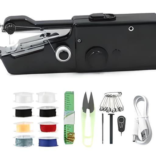Mini handnaaimachine - Met accessoires voor snelle kledingreparaties