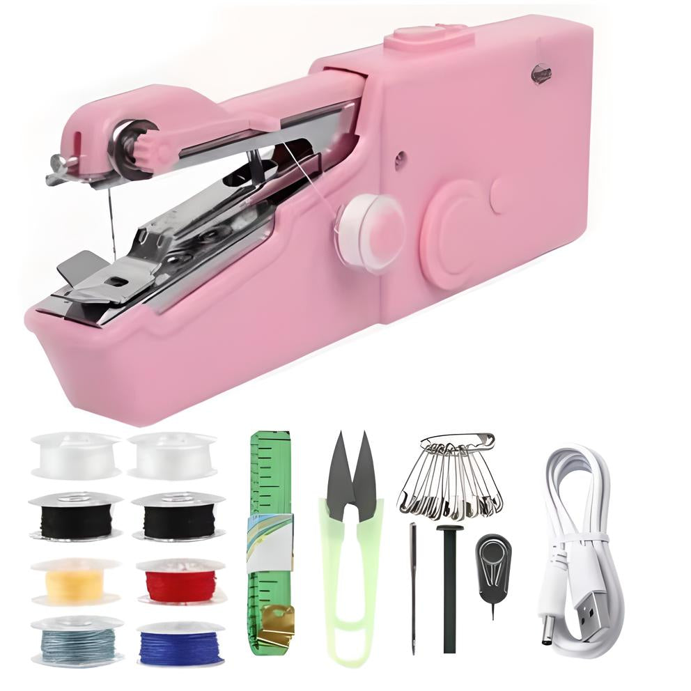 Mini handnaaimachine - Met accessoires voor snelle kledingreparaties